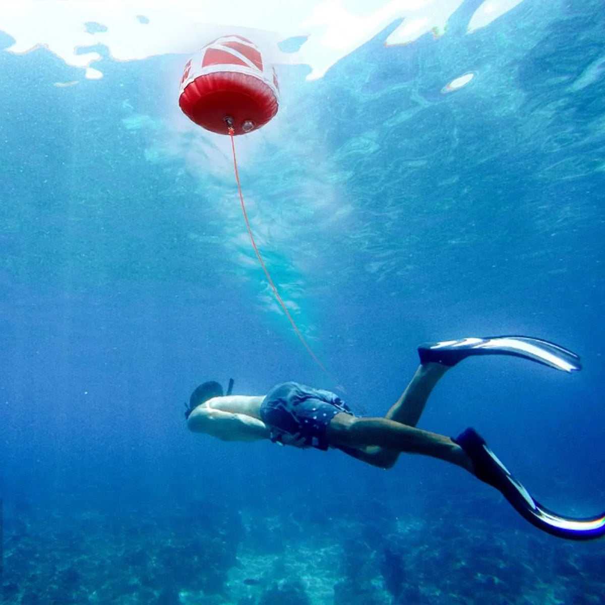AMLESO Dive Flag Float Buoy Dive Flag High Visibility Float , Inflatable Floater Surface ing, Diving, Fishing