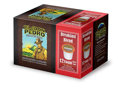 Cafe Don Pedro Assortment Pack Arabica Low-Acid Coffee Pods 72 Ct. - With Keurig K-cup Coffee Maker - Try 6 Different Coffees 12 Cups of Each - 100% Arabica