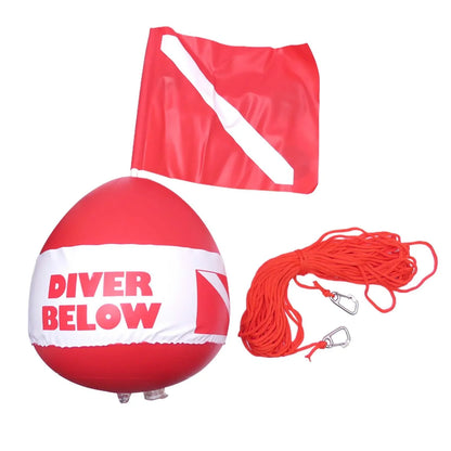 AMLESO Dive Flag Float Buoy Dive Flag High Visibility Float , Inflatable Floater Surface ing, Diving, Fishing