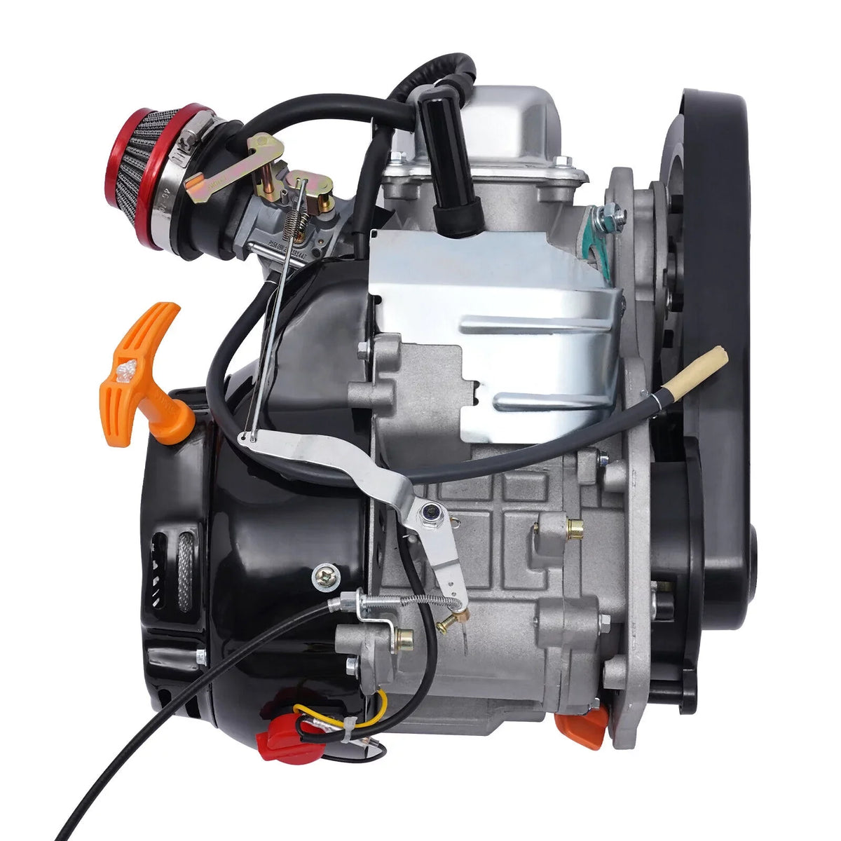 100cc 4 Stroke Bicycle Motor Kit Motorized Bicycle Engine Kit Single Cylinder Petrol Gas Motor Engine Kit, 44 Tooth Chain EZ-156F