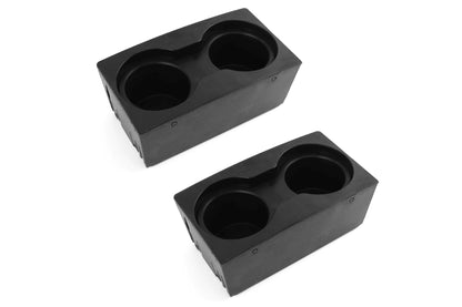 Red Hound Auto 2 Cup Holder Inserts Holds 4 Cups with Ford Super Duty F-250/F-350/F-450/F-550 2011-2016 fits Front Center Floor Mounted Console (flow through style) Black Beverage Holder