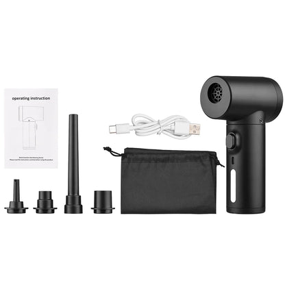 Compressed Air Duster, 50000RPM Electric Portable Air Blower with LED Light, 6000mAh Rechargeable Cordless Air Duster Computer Keyboard Fast Charge