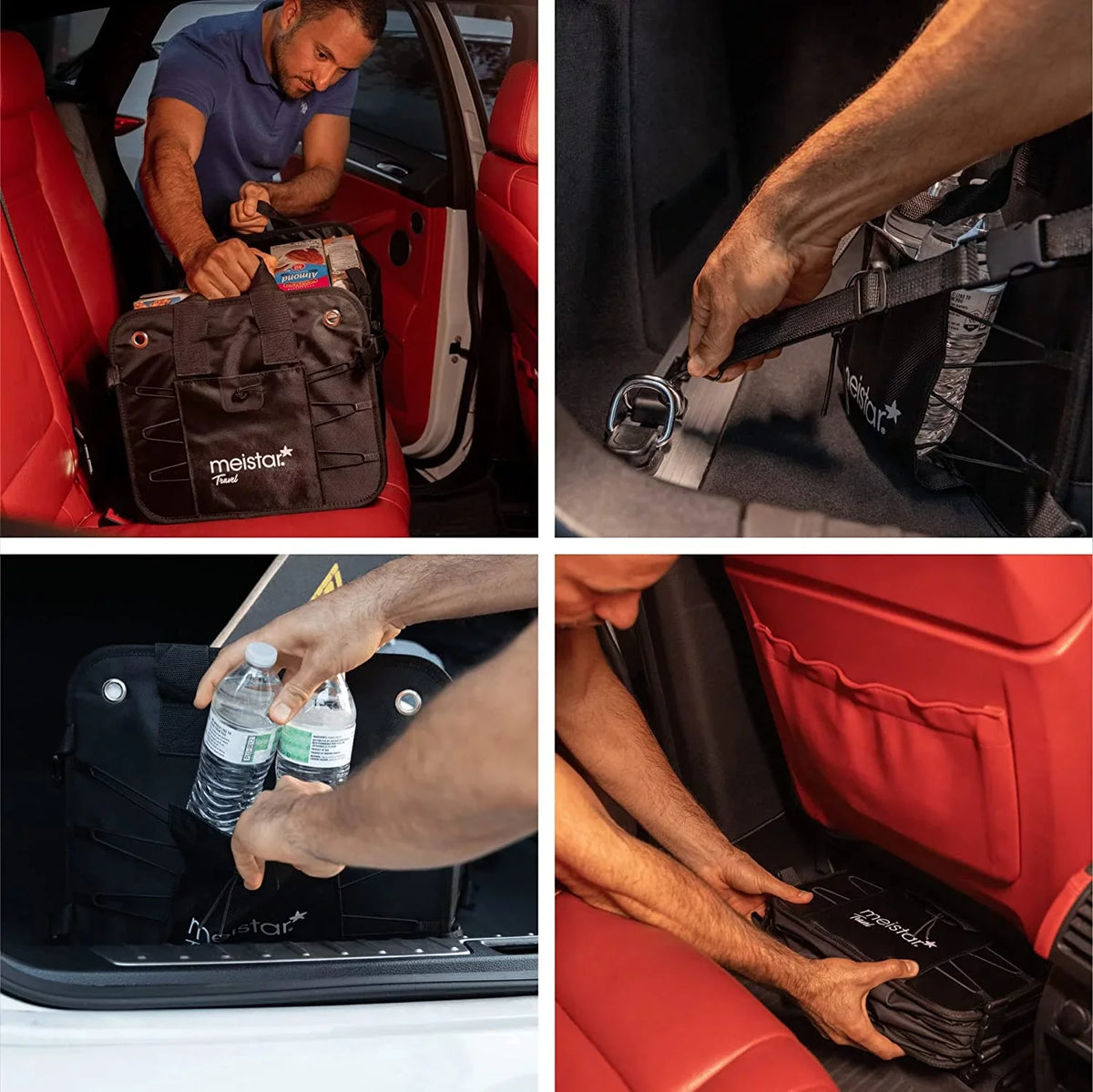 meistar Multi Compartments Collapsible Portable Car Trunk Organizer and Storage Auto