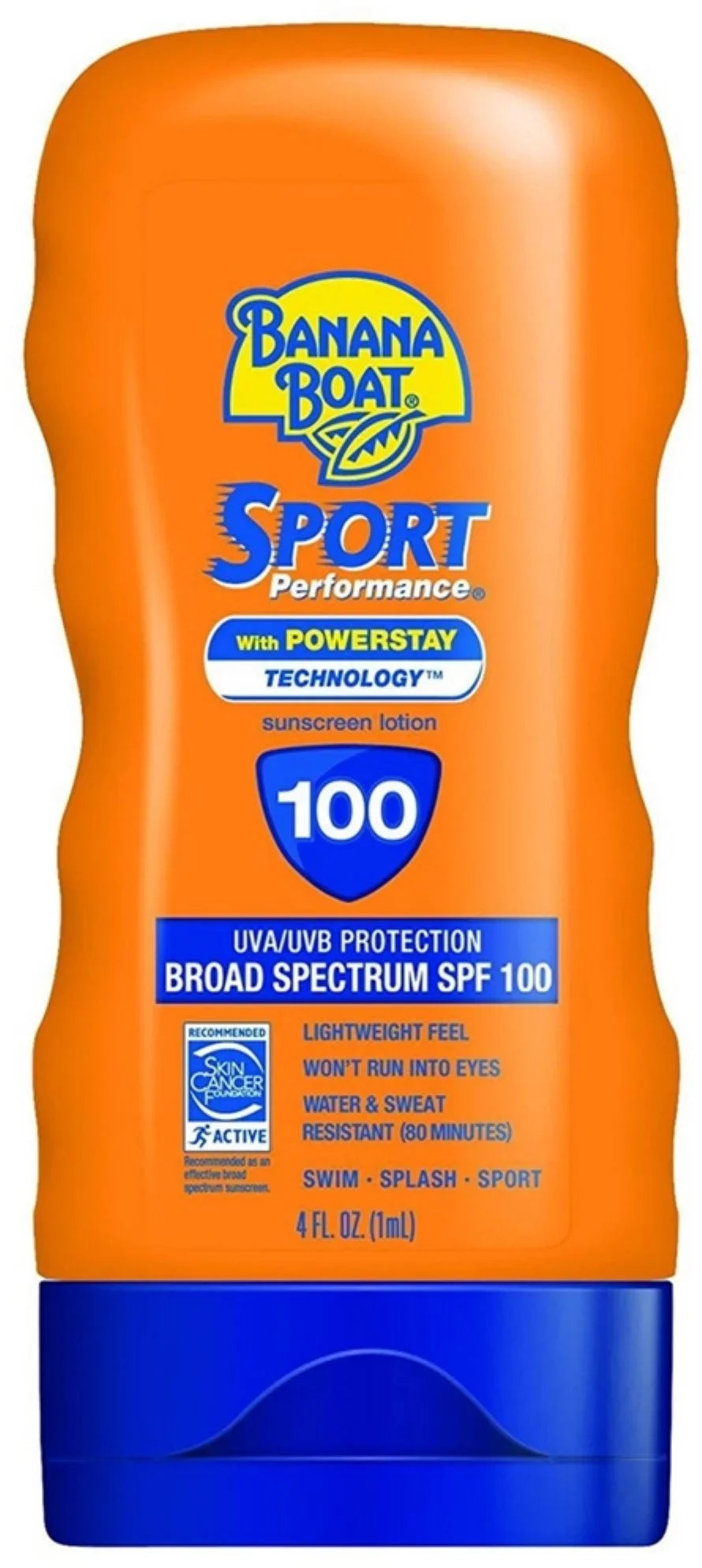 Banana Vessel Sport Permance Sunscreen Lotion SPF 100 4 oz (Pack of 6)